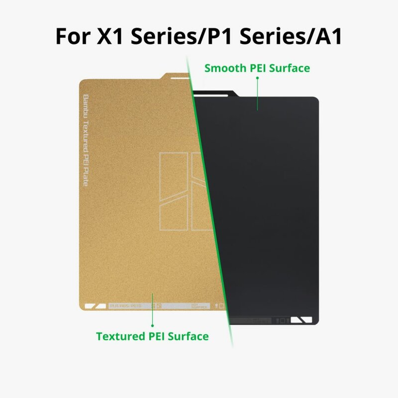 Bambu Lab Smooth and Textured PEI Plate X1 Series/P1 Series/A1 Bambu Lab Smooth and Textured PEI Plate X1 Series/P1 Series/A1