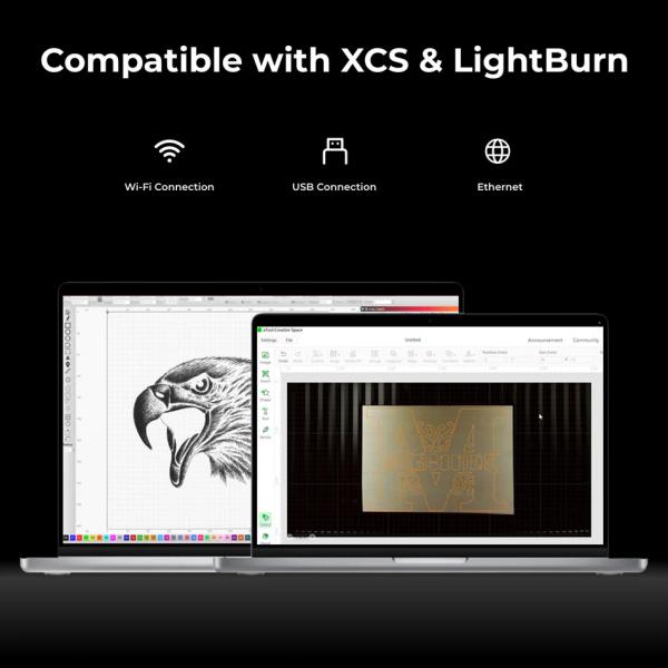 Bundle: xTool P2S Desktop-CO2-Laserschneider mit 55 W (Grau/Schwarz) Versatile Bundle Bundle: xTool P2S Desktop-CO2-Laserschneider mit 55 W (Grau/Schwarz) Versatile Bundle