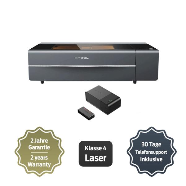 xTool P2S Desktop-CO2-Laserschneider mit 55 W (Grau/Schwarz)